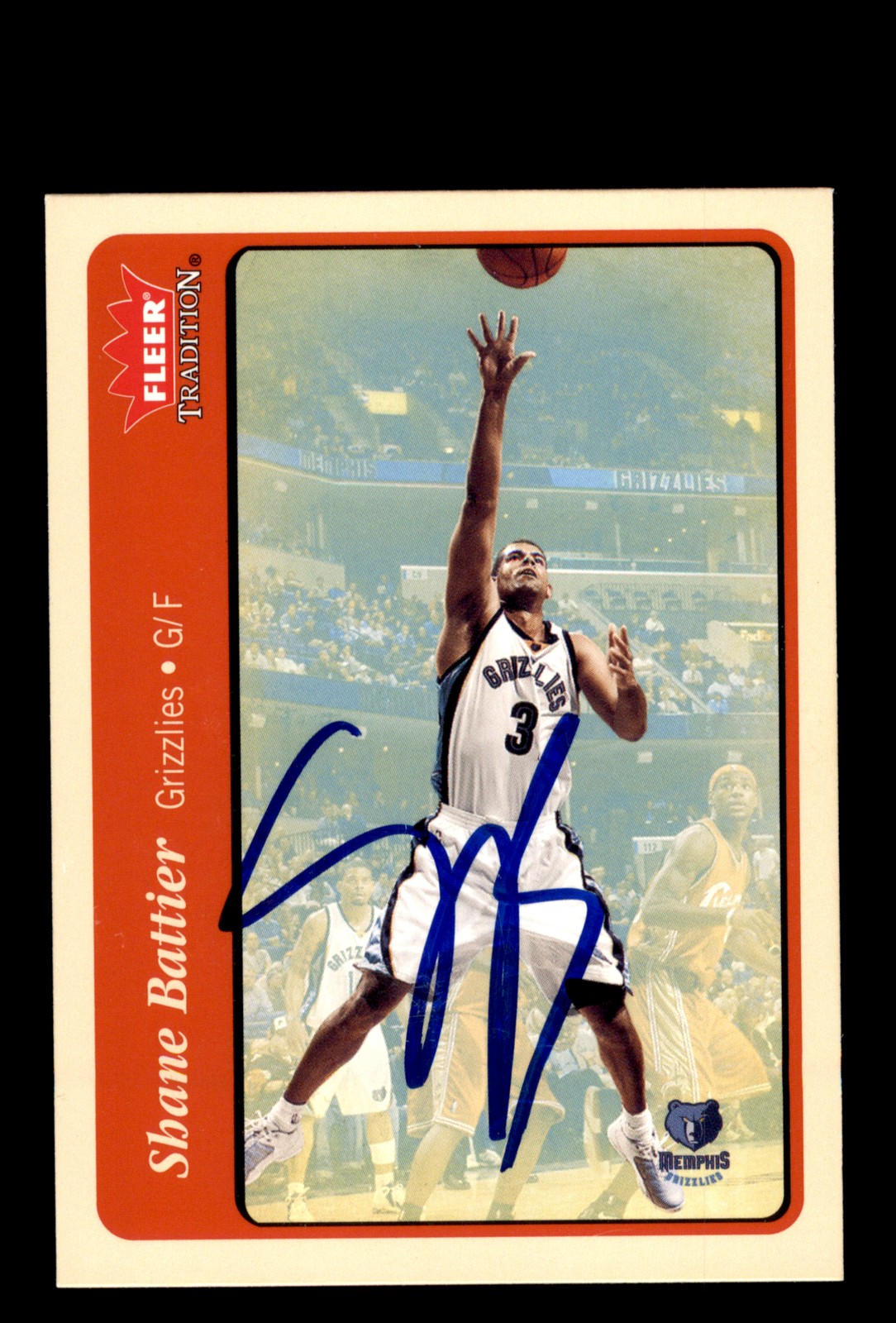 Signed Basketball Card Auto Shane Battier 2004-05 Fleer Tradition #108 Grizzlies