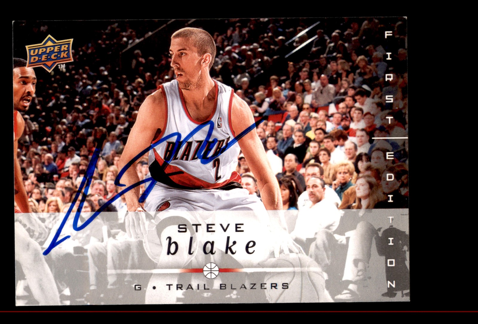 Signed Basketball Card Auto Steve Blake 2008-09 Upper Deck First Edition #159