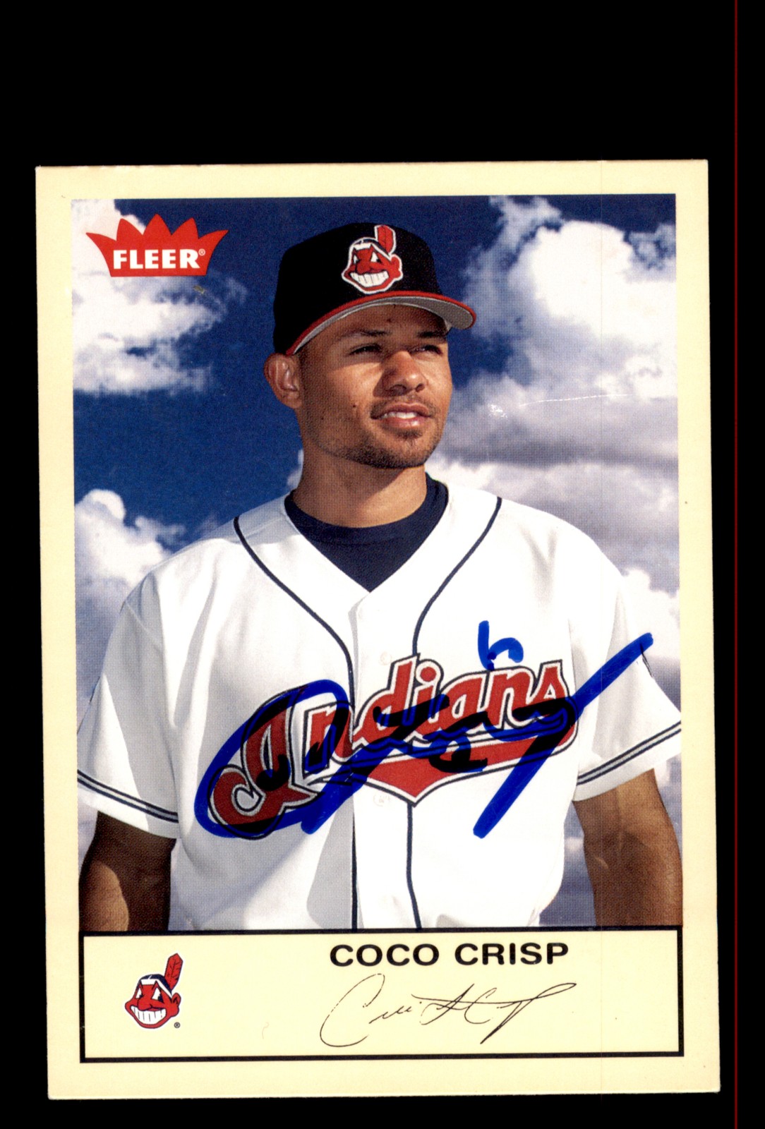 Signed Baseball Card Auto Coco Crisp 2005 Fleer Tradition #39 Cleveland Indians