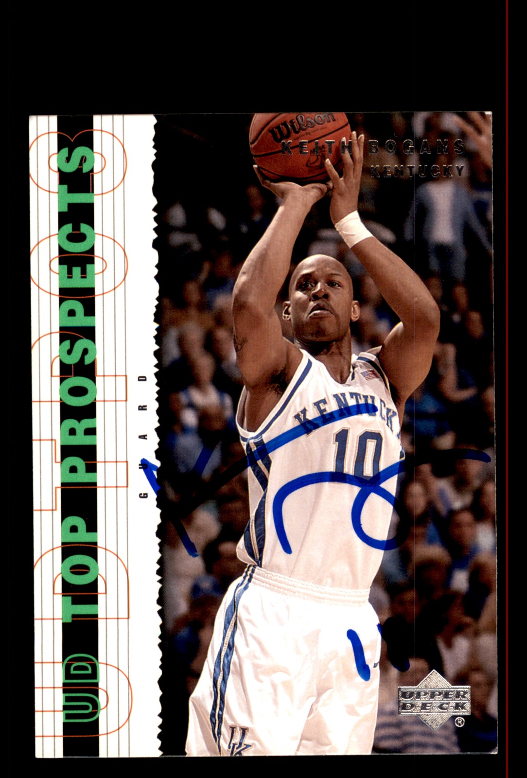 Signed Basketball Card Auto Keith Bogans 2003-04 Upper Deck UD Top Prospects #36