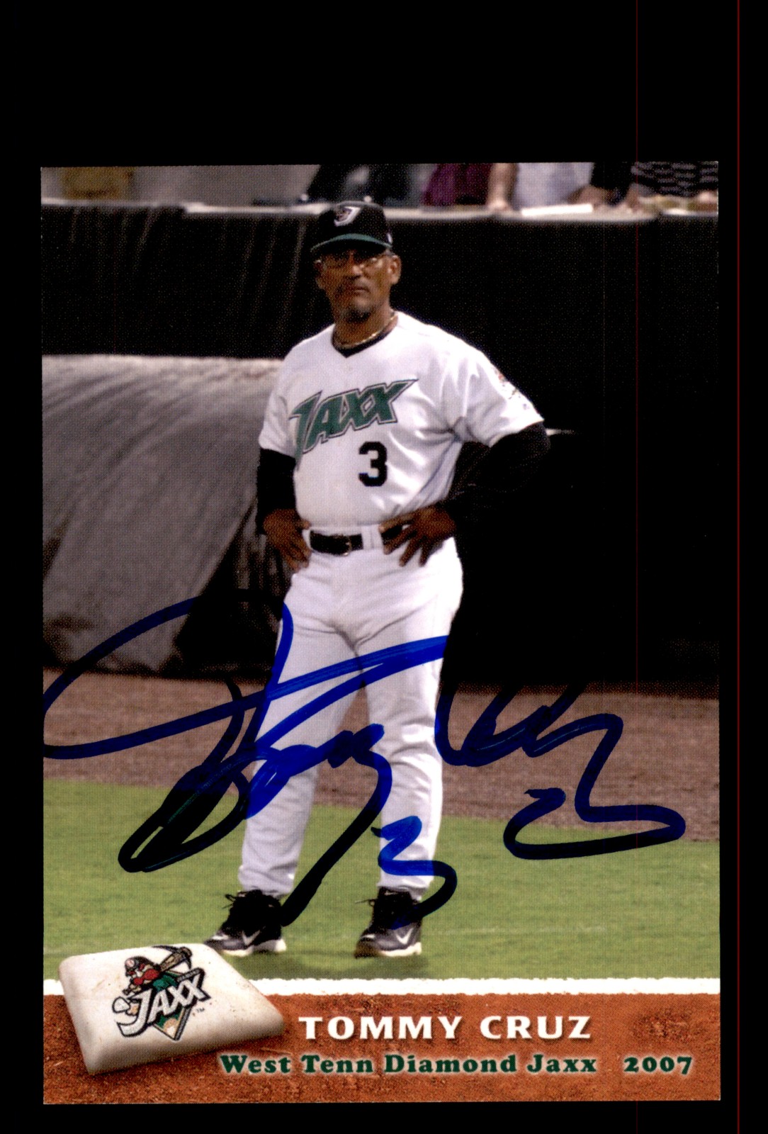 Signed Baseball Card Auto Tommy Cruz 2007 Grandstand West Tenn Diamond Jaxx