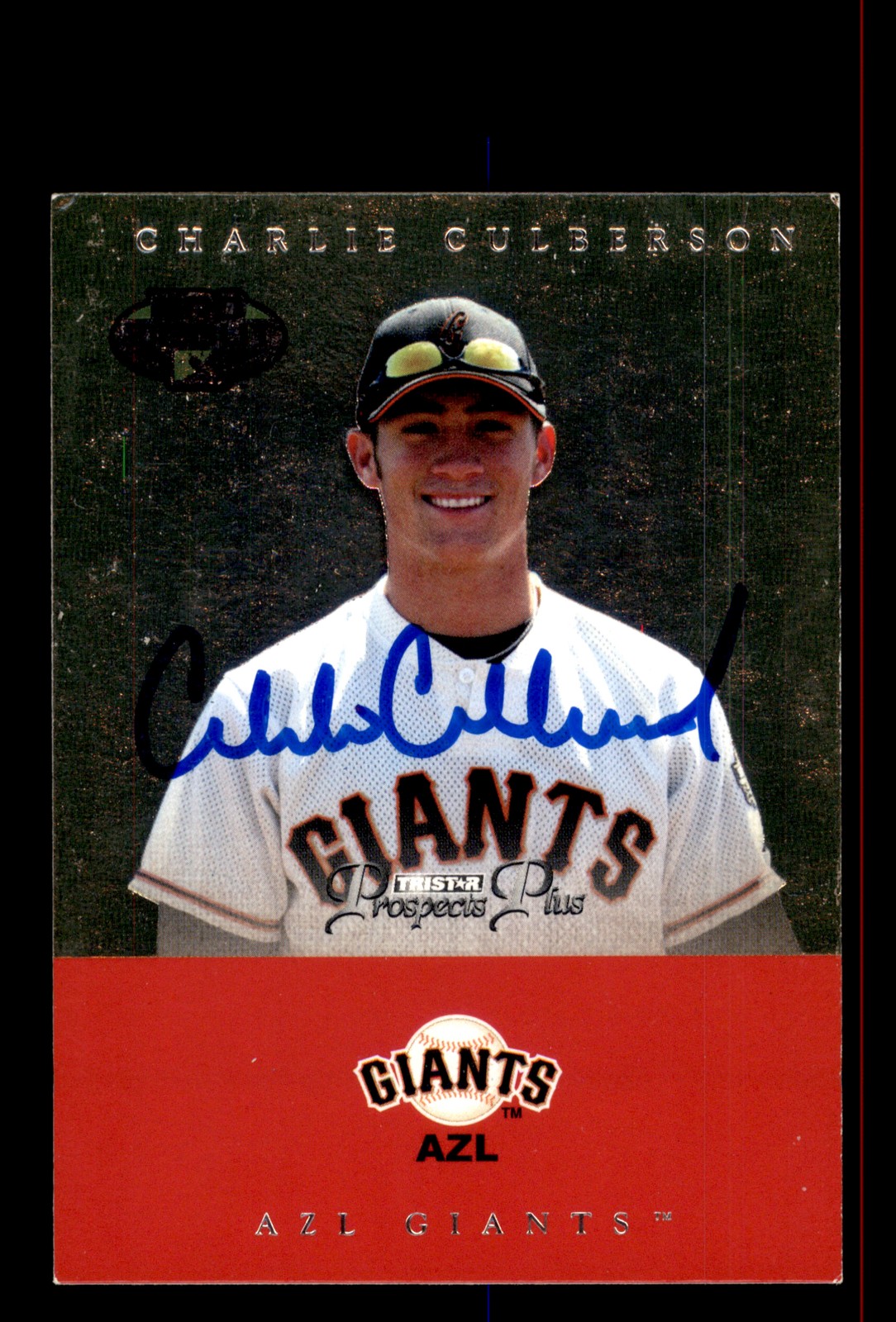 Signed Baseball Card Auto Charlie Culberson 2007 TriStar Prospects Plus #48
