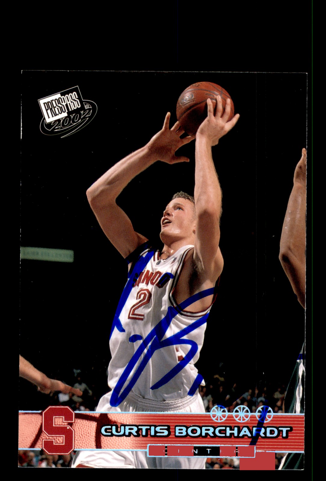 Signed Basketball Card Auto Curtis Borchardt 2002 Press Pass #R4 Stanford