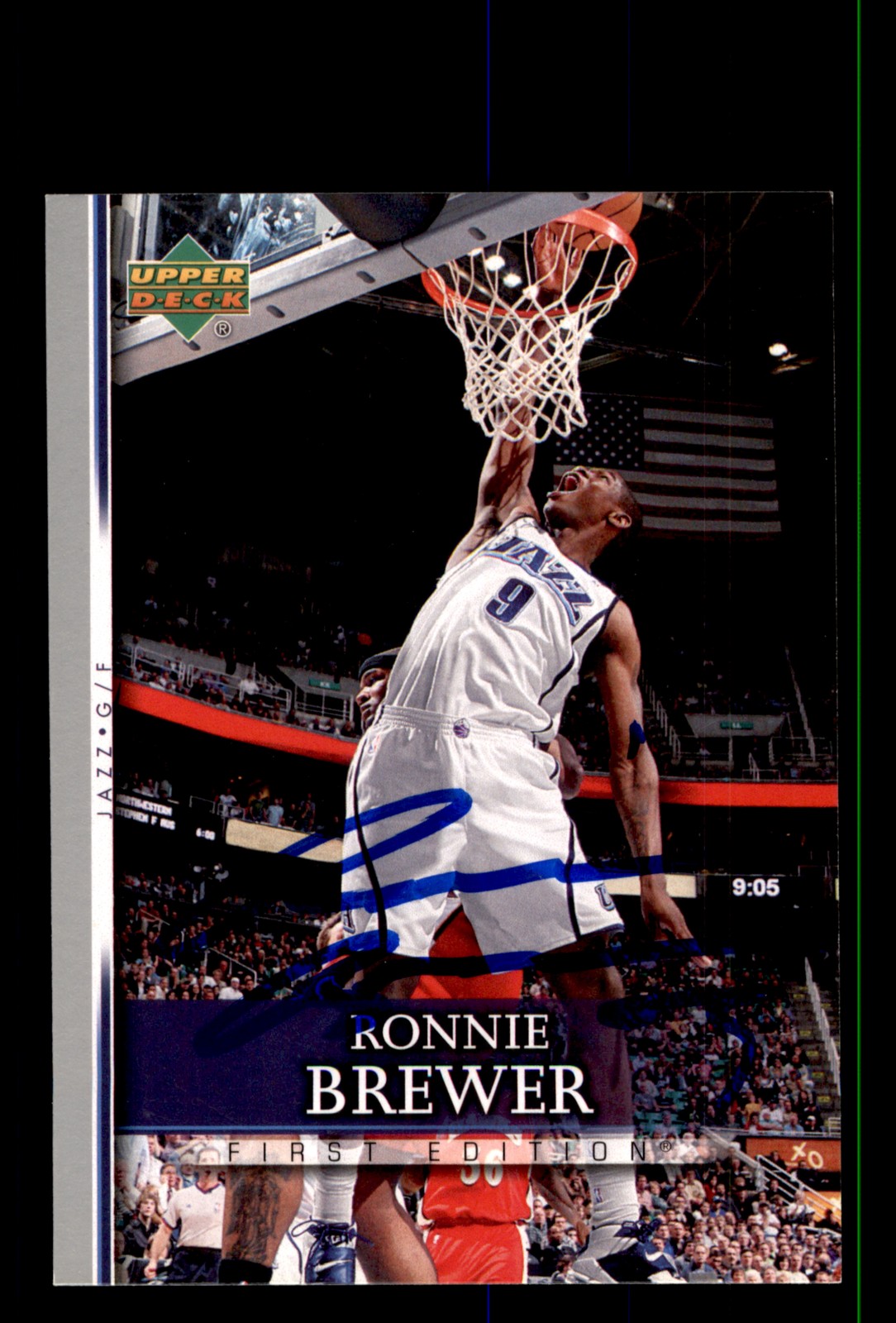 Signed Basketball Card Auto Ronnie Brewer 2007-08 Upper Deck First Edition #79