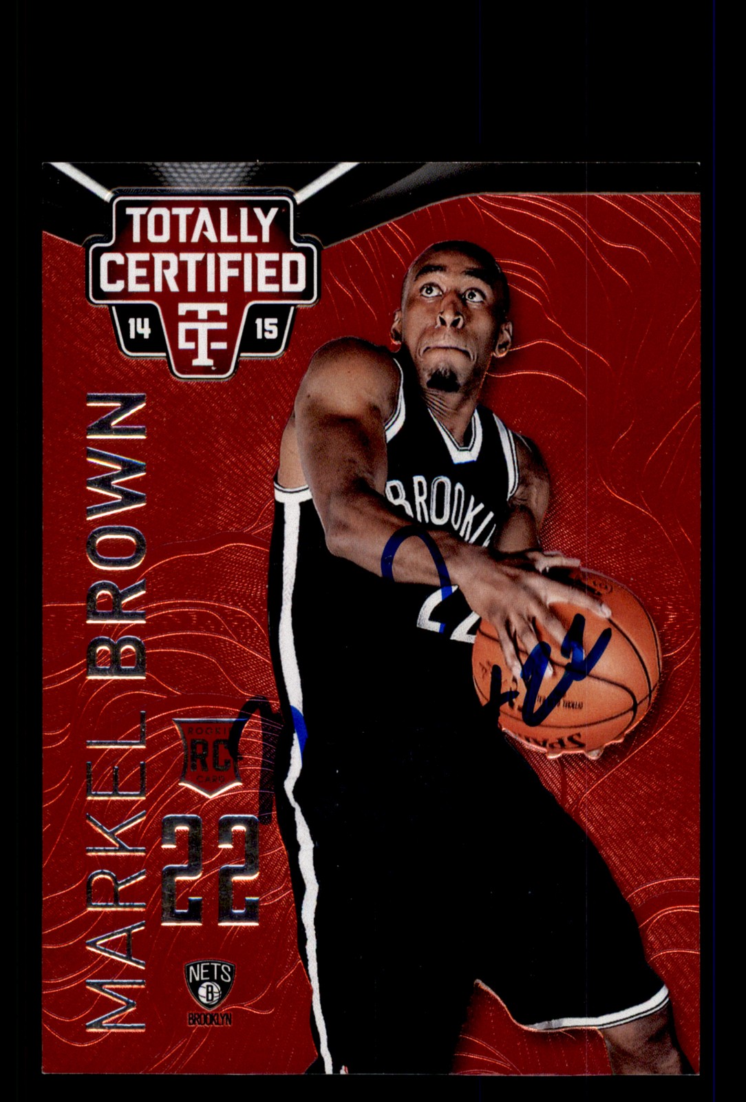 Signed Basketball Card Auto Markel Brown 2014-15 Panini Totally Certified #176