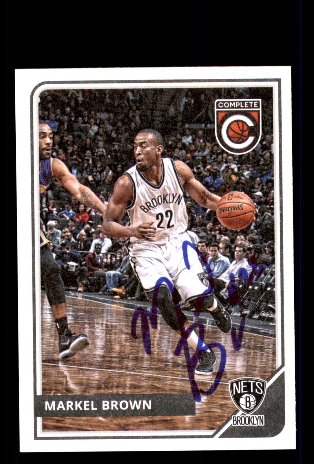 Signed Basketball Card Auto Markel Brown 2015-16 Panini Complete #194 Nets