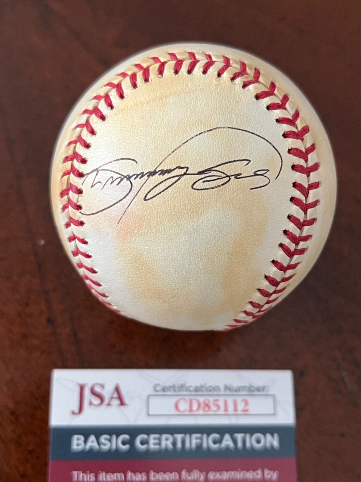 SAMMY SOSA SIGNED BASEBALL AUTO CUBS WHITE SOX RANGERS FUTURE HOF ? JSA COA