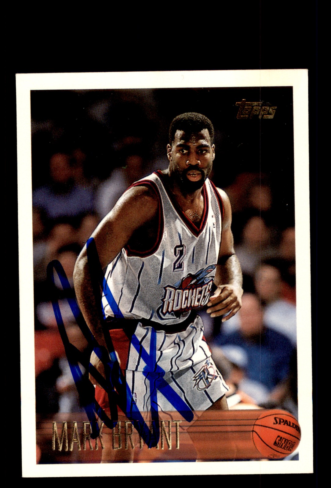 Signed Basketball Card Auto Mark Bryant 1996-97 Topps #26 Houston Rockets