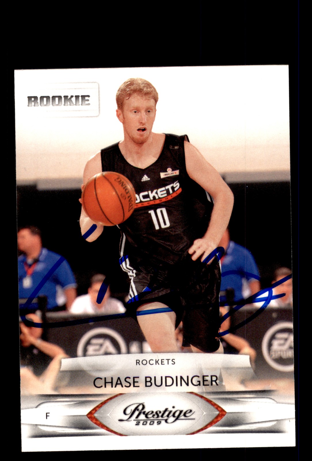 Signed Basketball Card Auto Chase Budinger 2009-10 Panini Prestige #192 Rockets