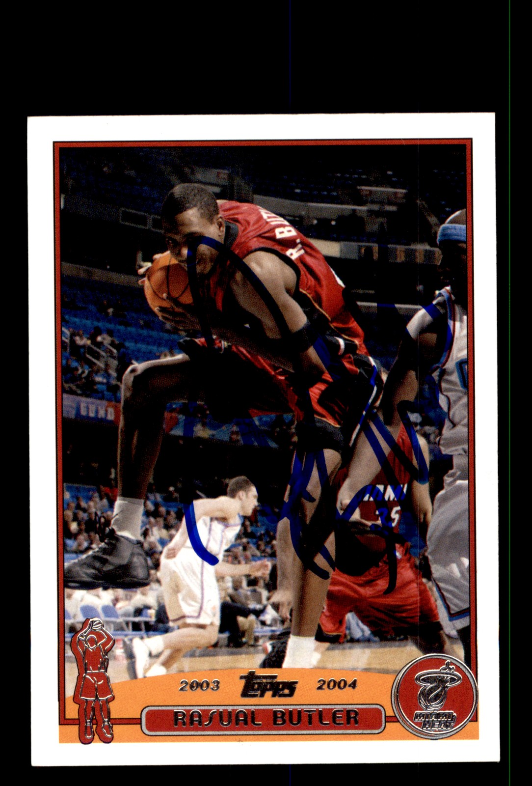 Signed Basketball Card Auto Rasual Butler 2003-04 Topps #102 Miami Heat