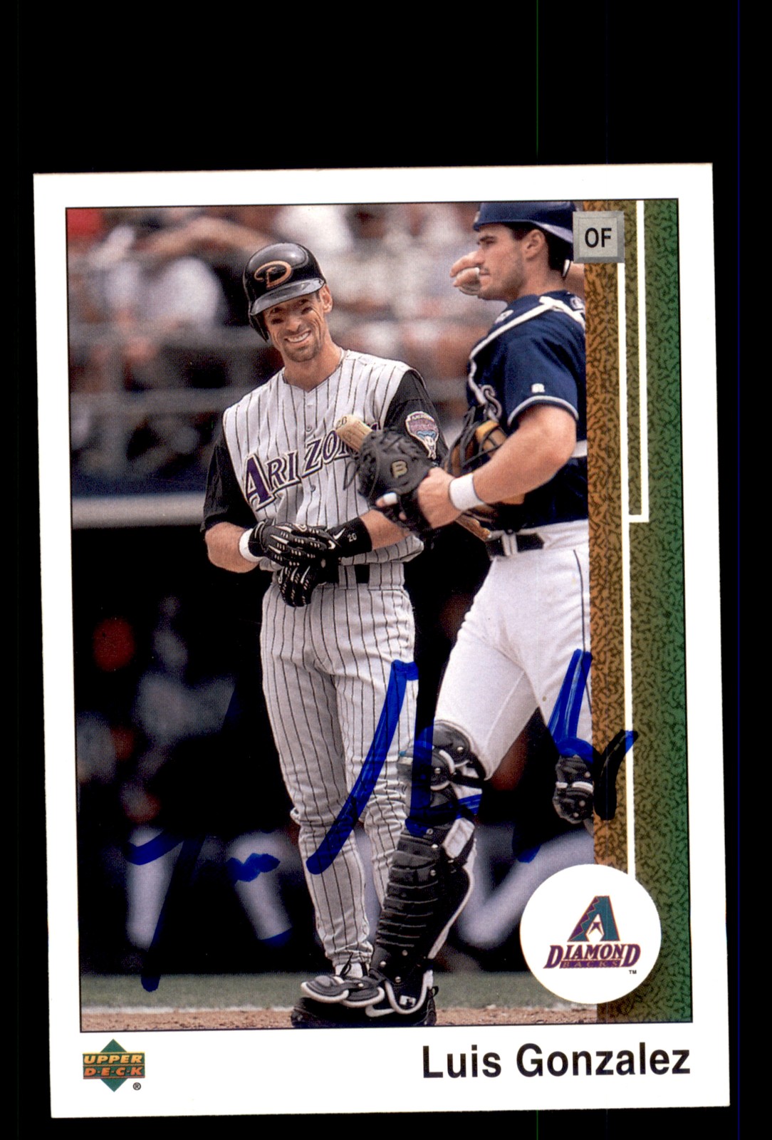 Signed Baseball Card Auto Luis Gonzalez 2002 UD Authentics #120