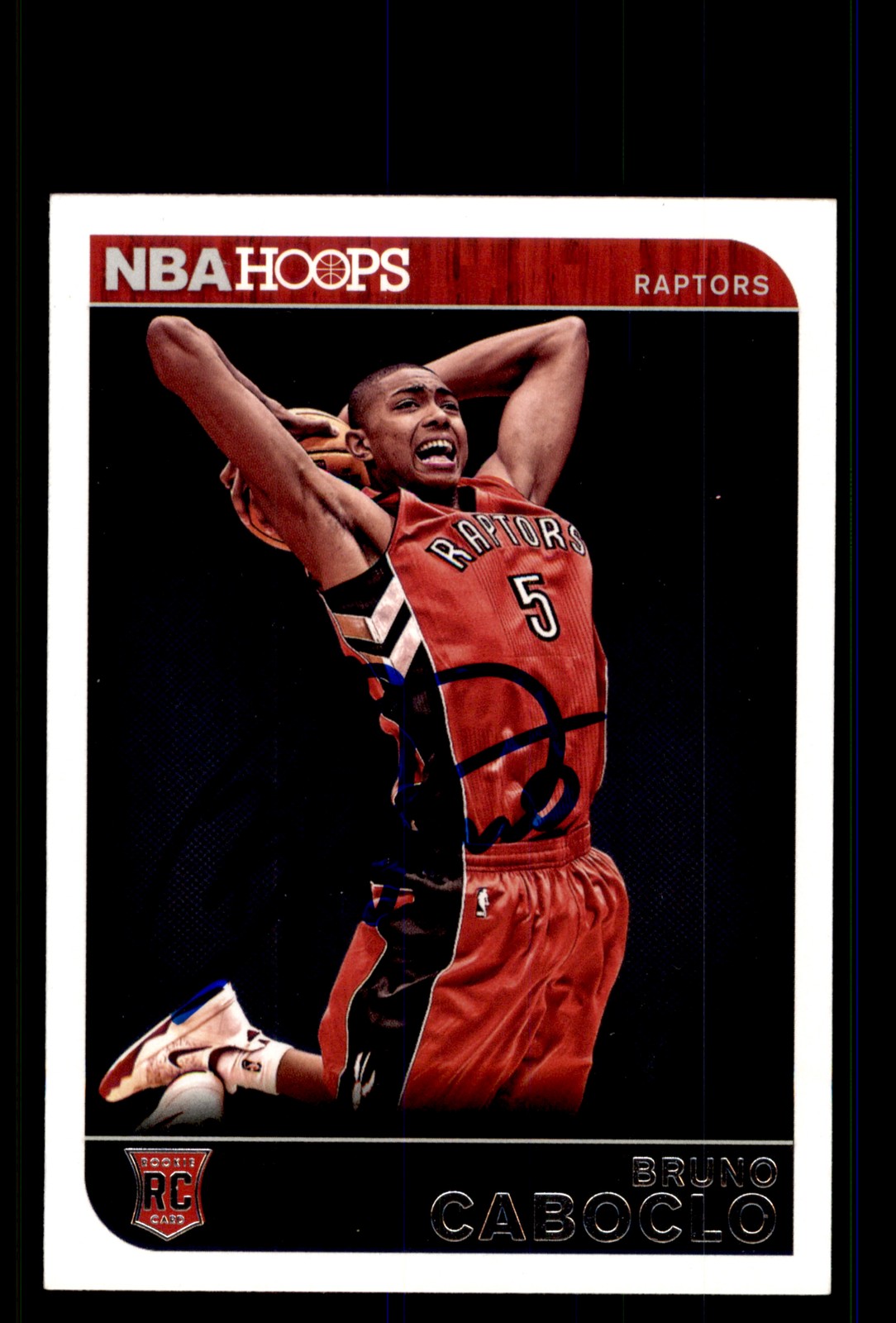 Signed Basketball Card Auto Bruno Caboclo 2014-15 Hoops #297 Toronto Raptors