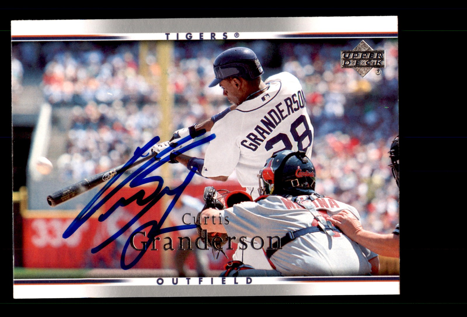 Signed Baseball Card Auto Curtis Granderson 2007 Upper Deck #692 Detroit Tigers