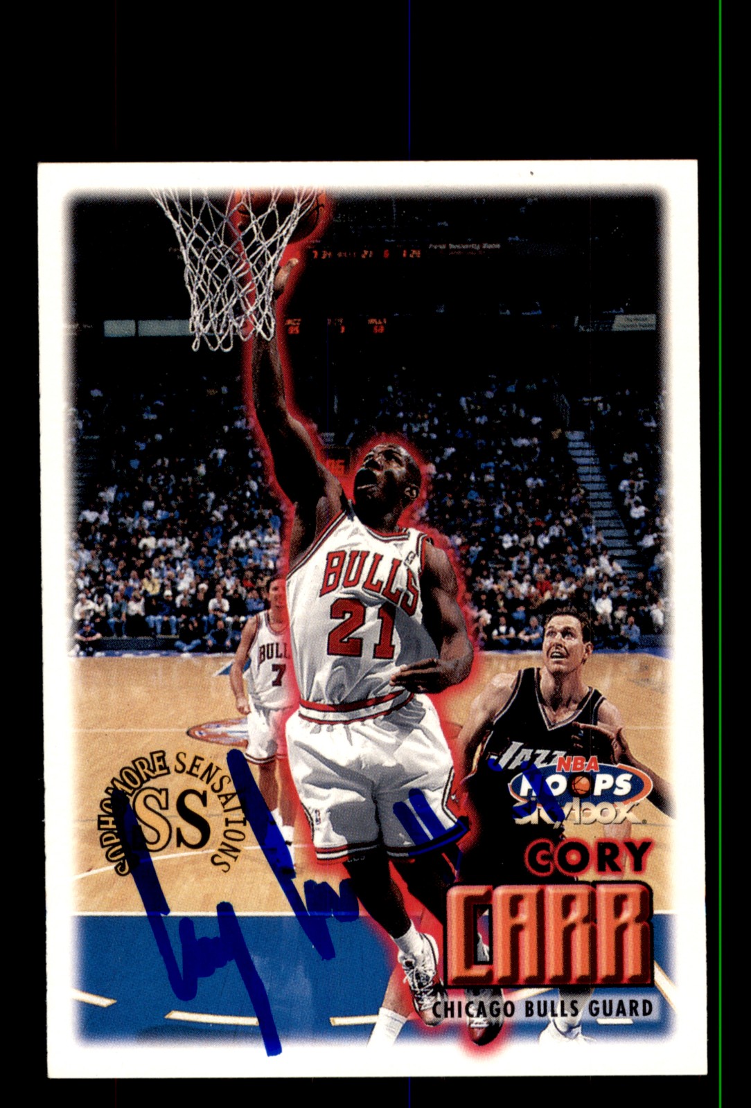 Signed Basketball Card Auto Cory Carr 1999-00 Hoops #144 Chicago Bulls