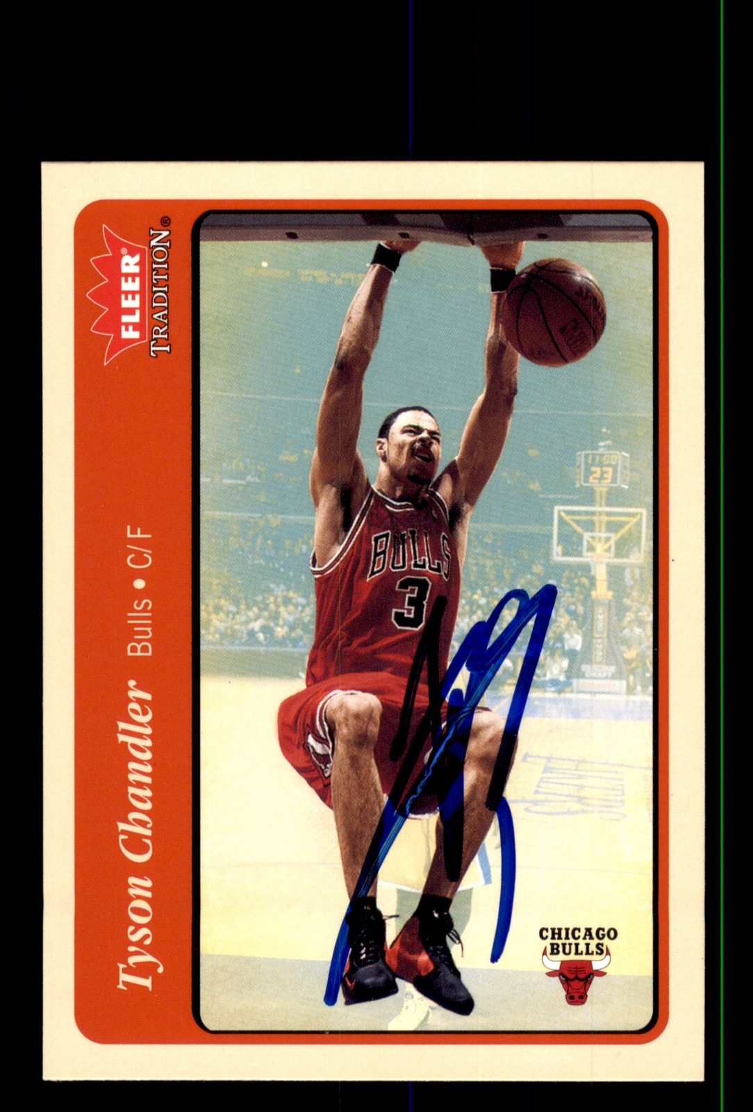 Signed Basketball Card Auto Tyson Chandler 2004-05 Fleer Tradition #93 Bulls