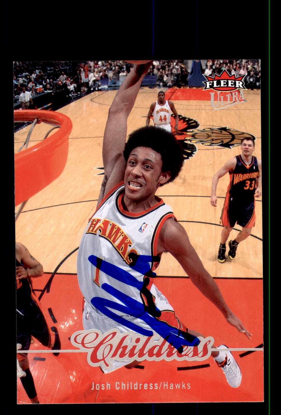 Signed Basketball Card Auto Josh Childress 2007-08 Ultra #3 Atlanta Hawks