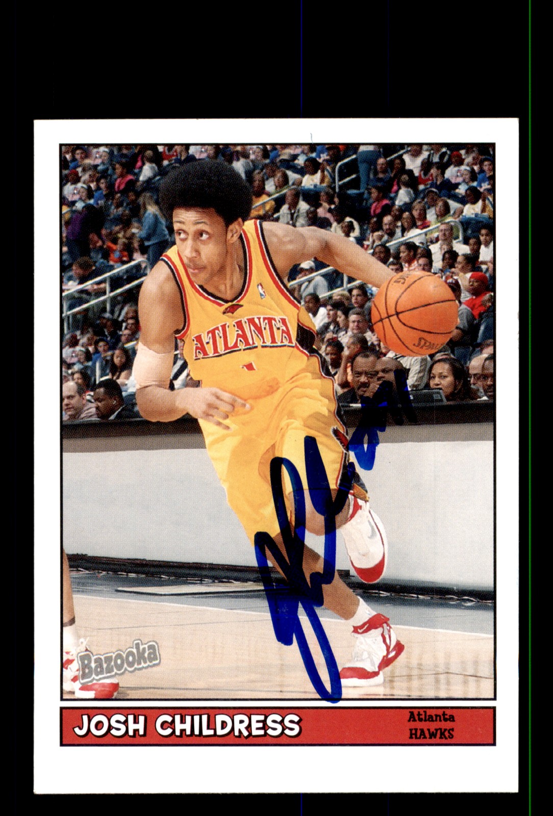 Signed Basketball Card Auto Josh Childress 2005-06 Bazooka #61 Atlanta Hawks