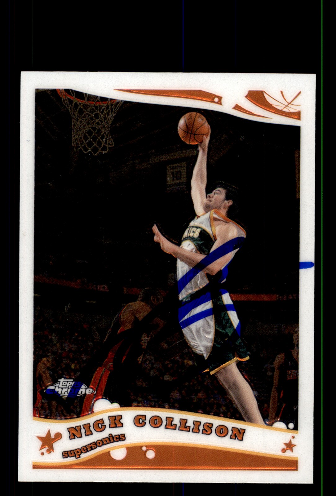 Signed Basketball Card Auto Nick Collison 2005-06 Topps Chrome #82 SuperSonics