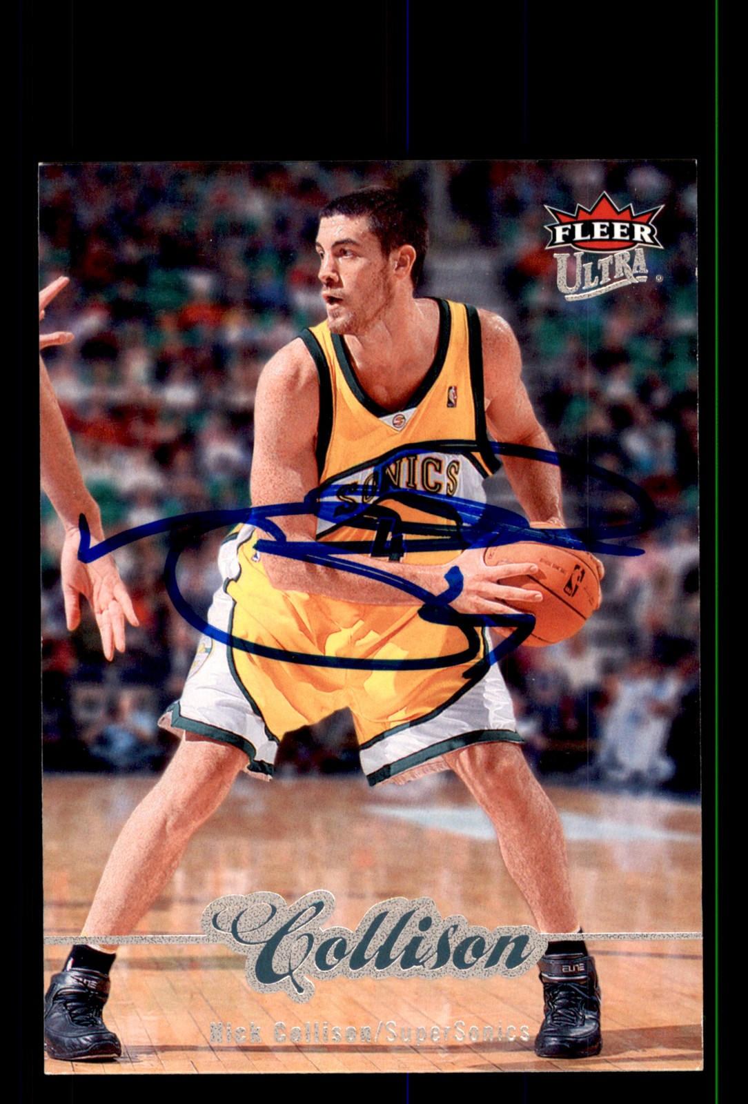 Signed Basketball Card Auto Nick Collison 2007-08 Ultra #179 Seattle SuperSonics