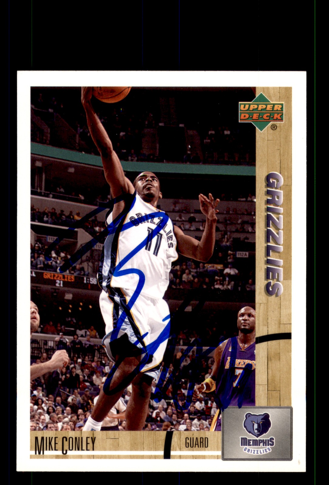 Signed Basketball Card Auto Mike Conley 2008-09 Upper Deck Lineage #196