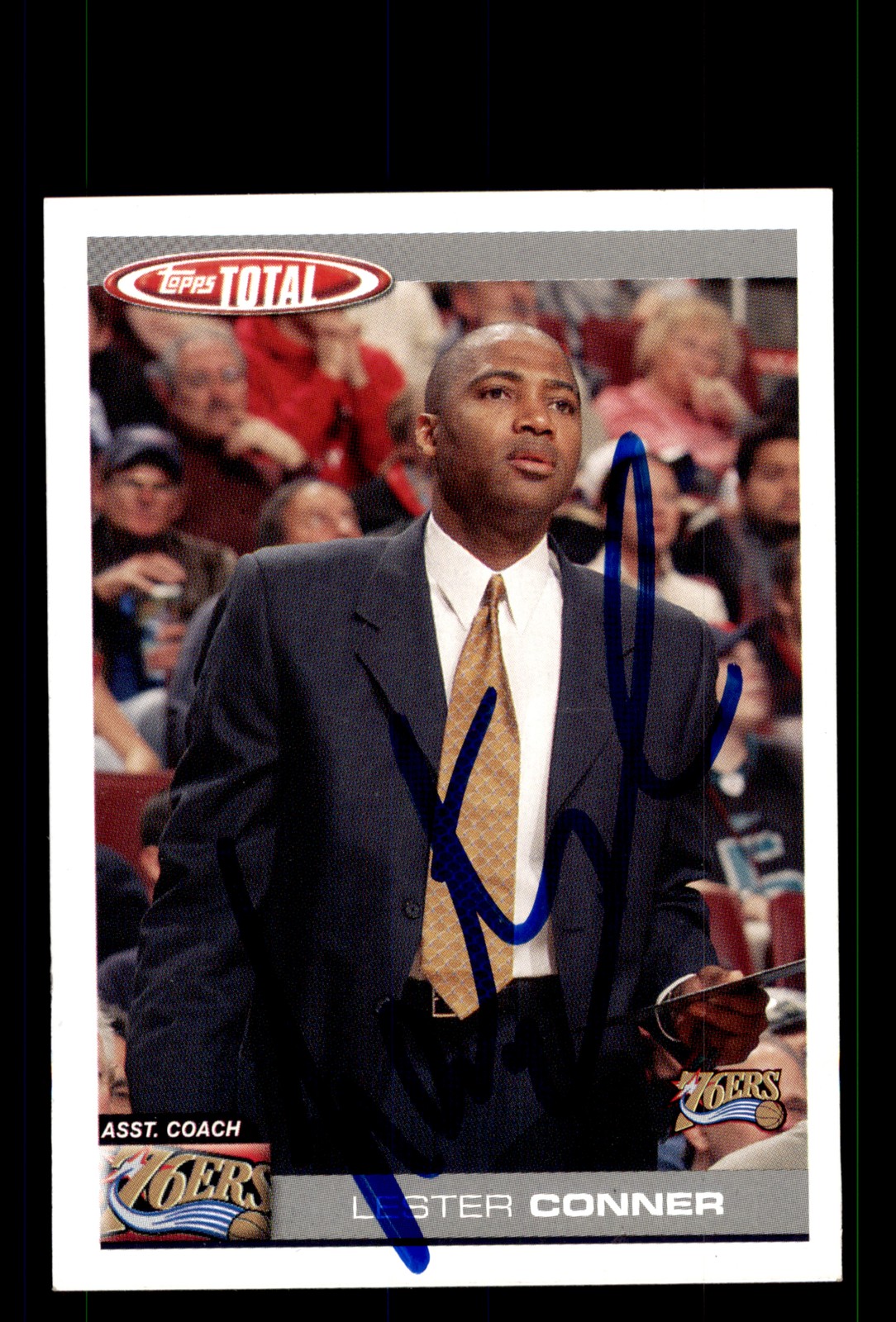 Signed Basketball Card Auto Lester Conner 2004-05 Topps Total #404 76ers
