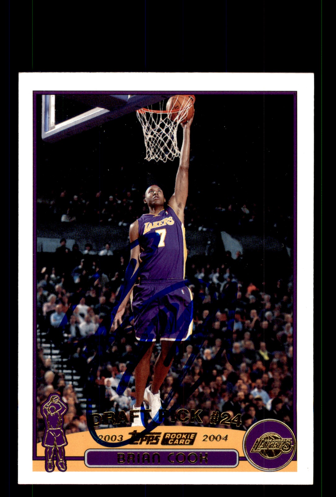 Signed Basketball Card Auto Brian Cook 2003-04 Topps #244 Los Angeles Lakers