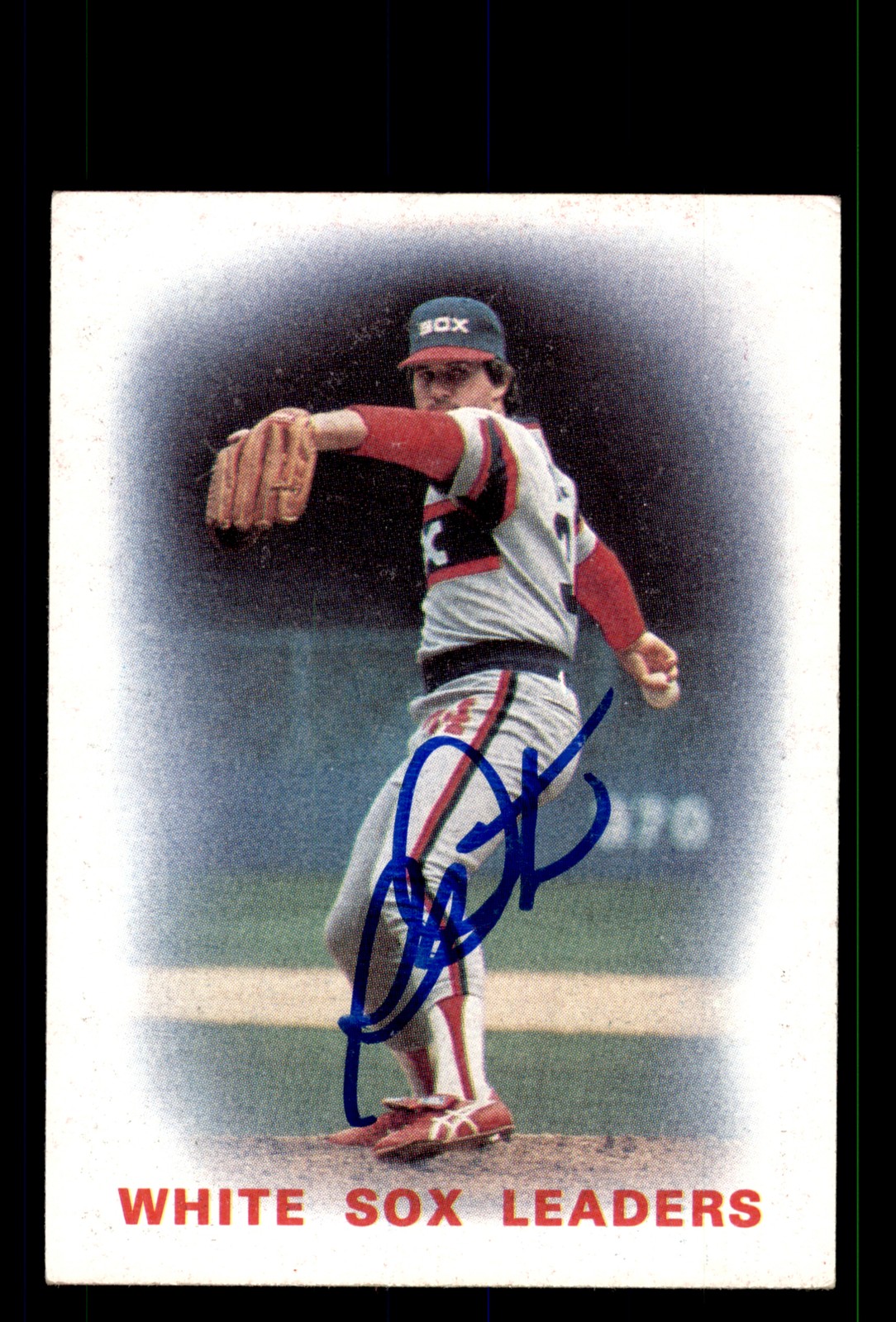 Signed Baseball Card Auto White Sox Leaders 1986 Topps #156 Chicago White Sox