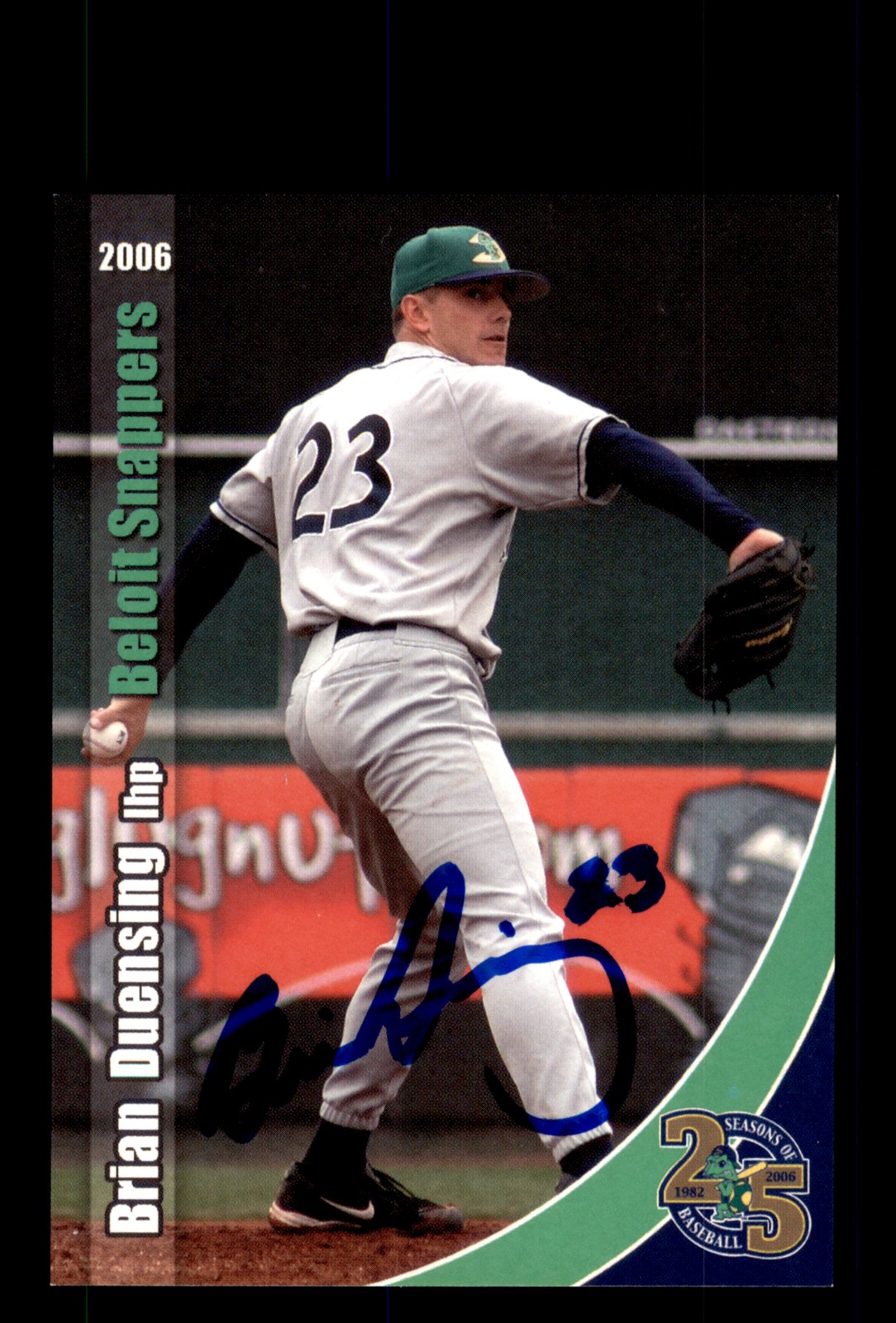 Signed Baseball Card Auto Brian Duensing 2006 Grandstand Beloit Snappers