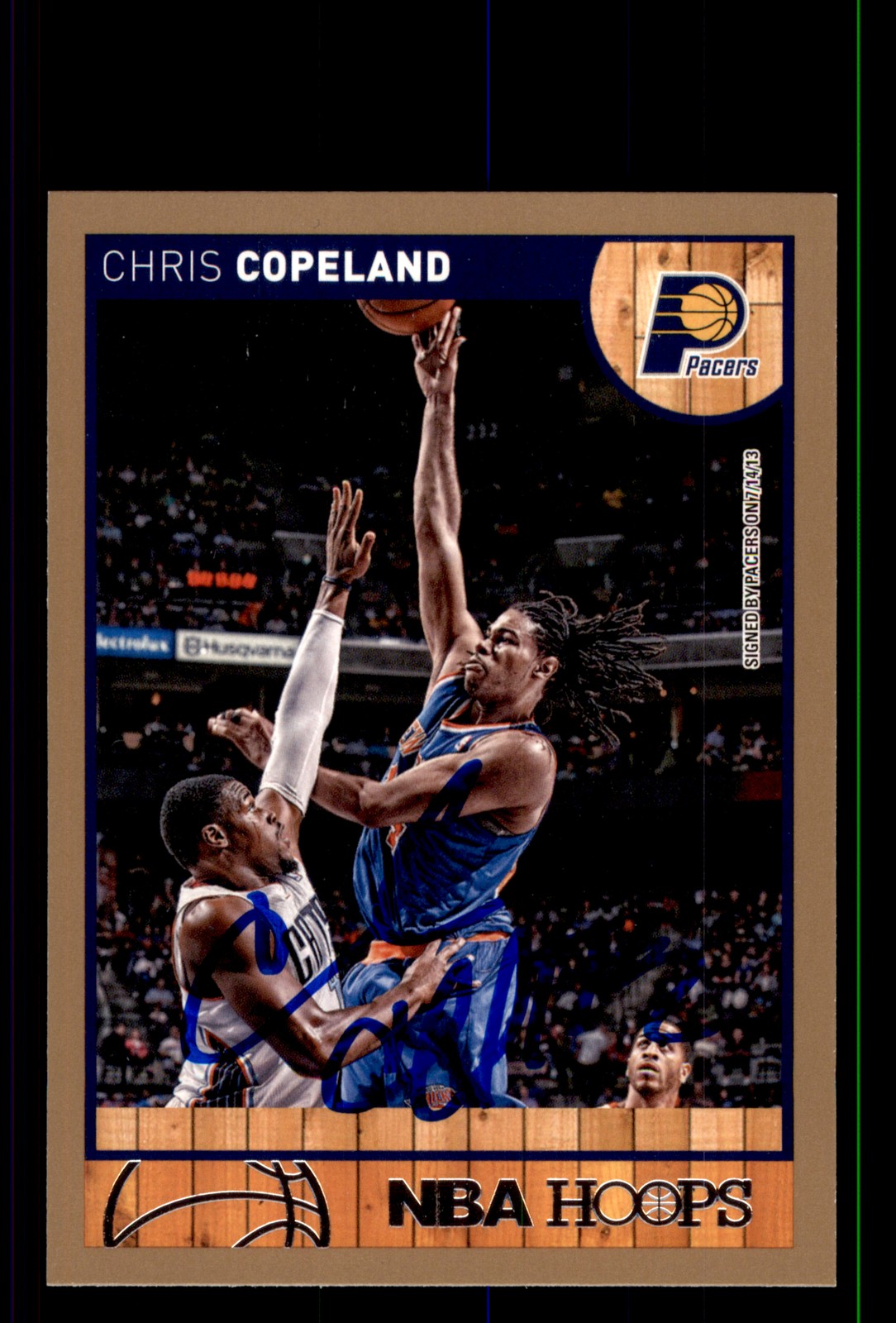Signed Basketball Card Auto Chris Copeland 2013-14 Hoops #183 Pacers Gold