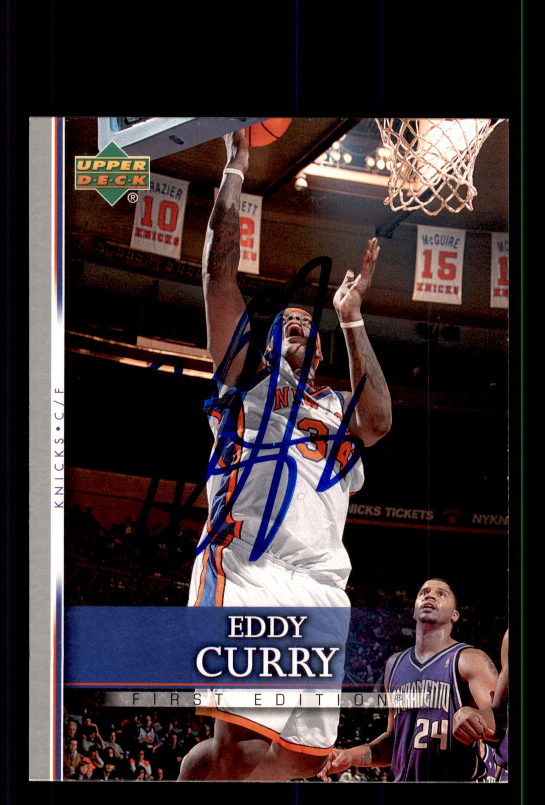 Signed Basketball Card Auto Eddy Curry 2007-08 Upper Deck First Edition #98