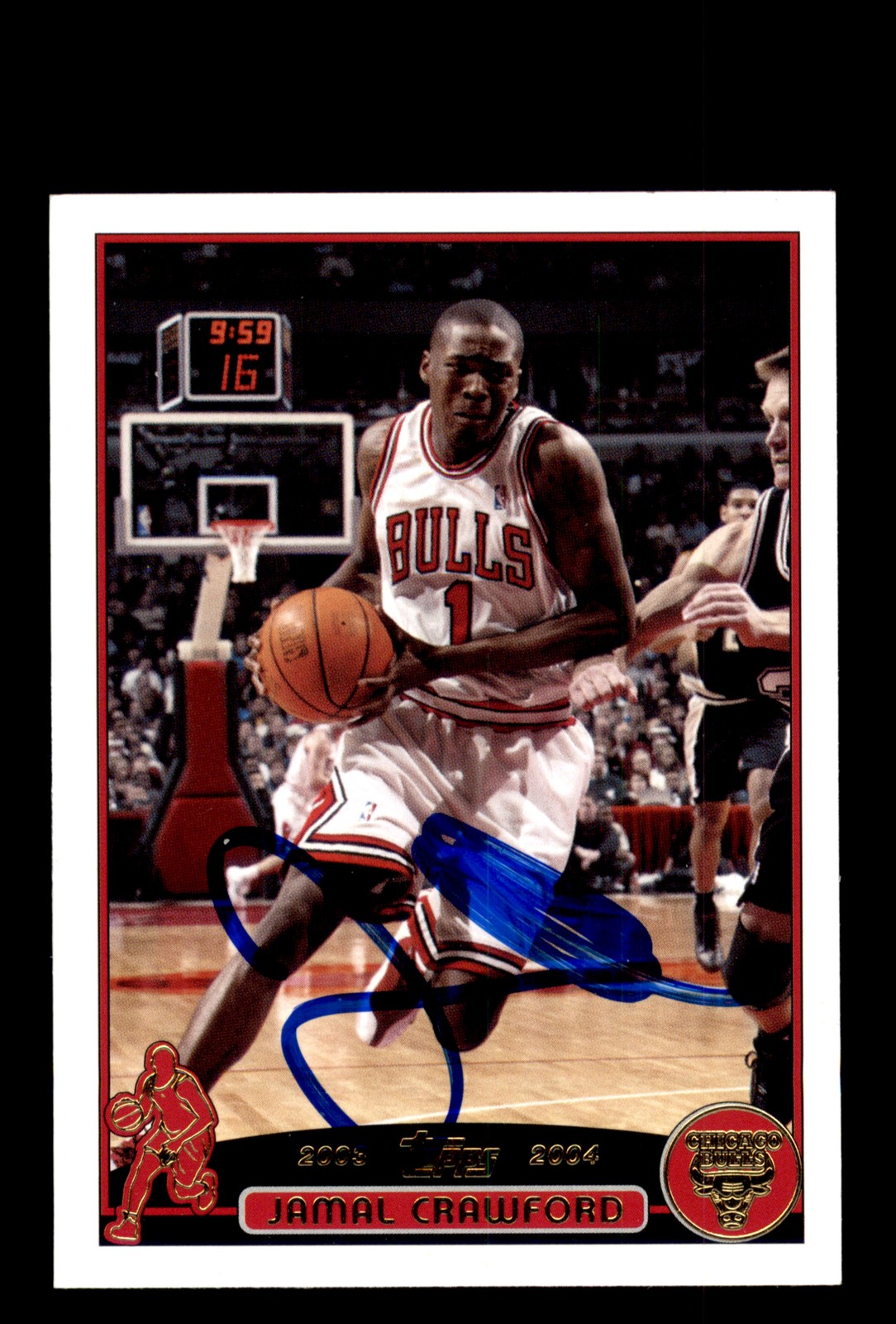 Signed Basketball Card Auto Jamal Crawford 2003-04 Topps #128 Chicago Bulls