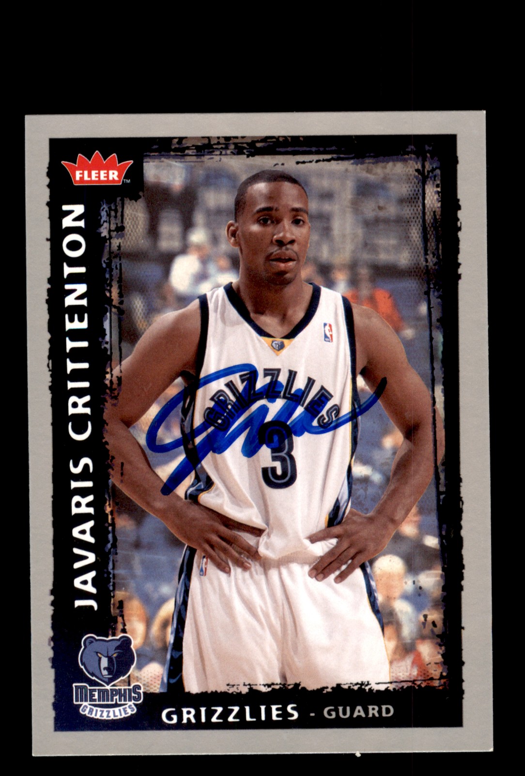 Signed Basketball Card Auto Javaris Crittenton 2008-09 Fleer #194