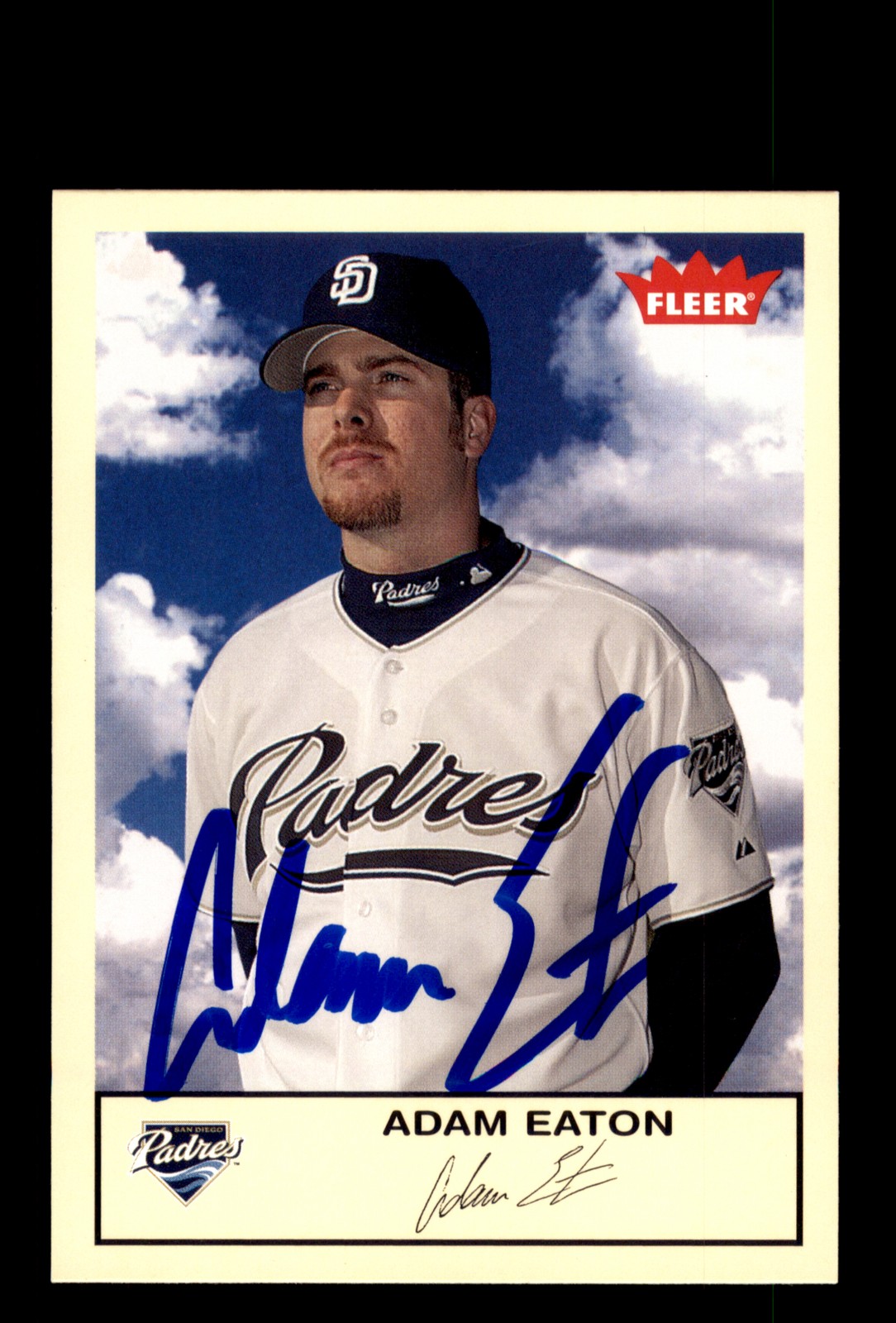 Signed Baseball Card Auto Adam Eaton 2005 Fleer Tradition #43 San Diego Padres
