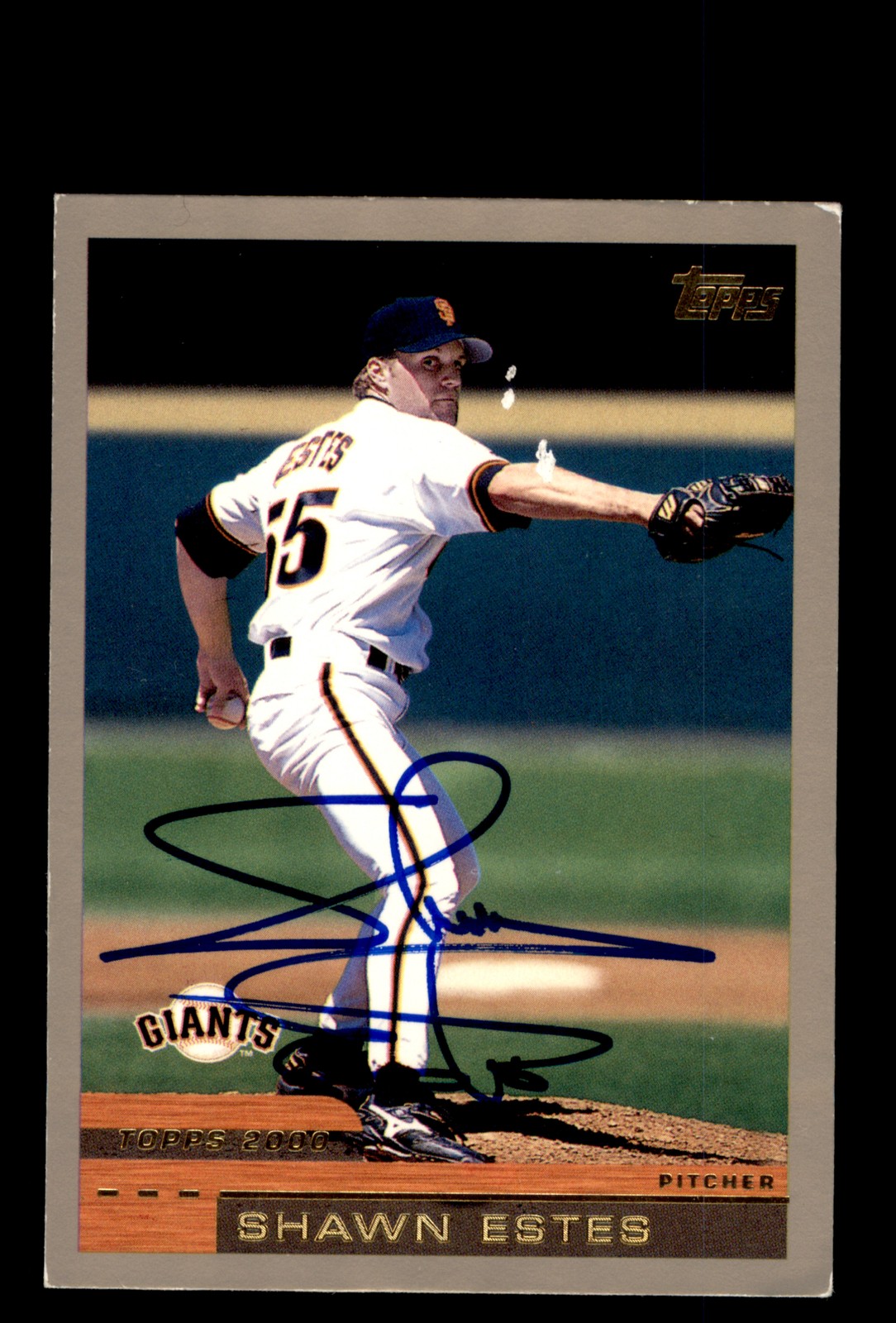 Signed Baseball Card Auto Shawn Estes 2000 Topps #403 San Francisco Giants