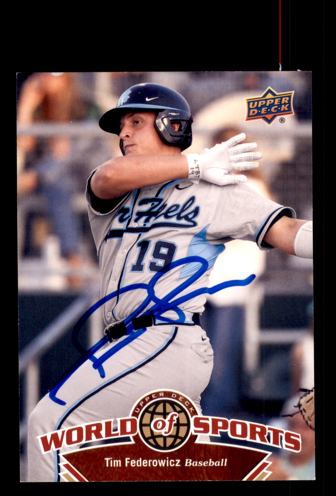 Signed Baseball Card Auto Tim Federowicz 2010 Upper Deck World of Sports #138