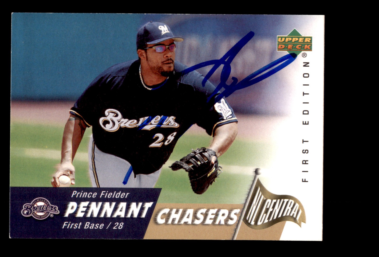 Signed Baseball Card Auto Prince Fielder 2007 Upper Deck First Edition #PC-PF
