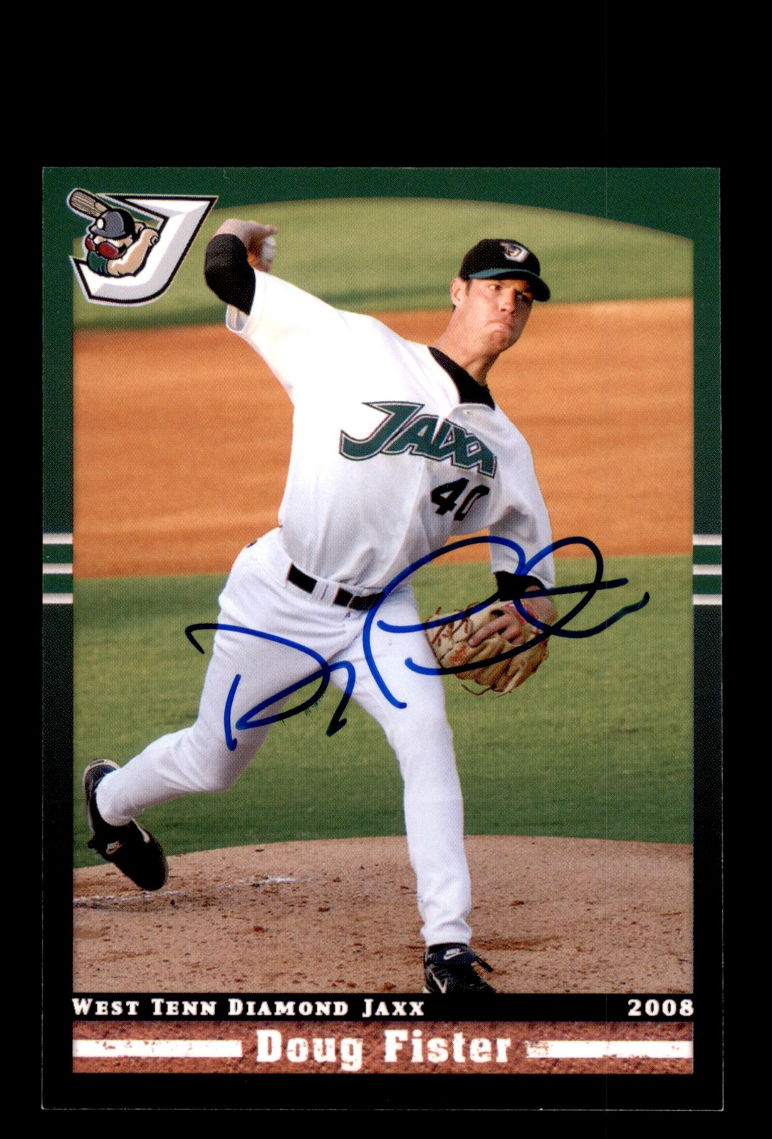 Signed Baseball Card Auto Doug Fister 2008 Grandstand West Tenn Diamond Jaxx