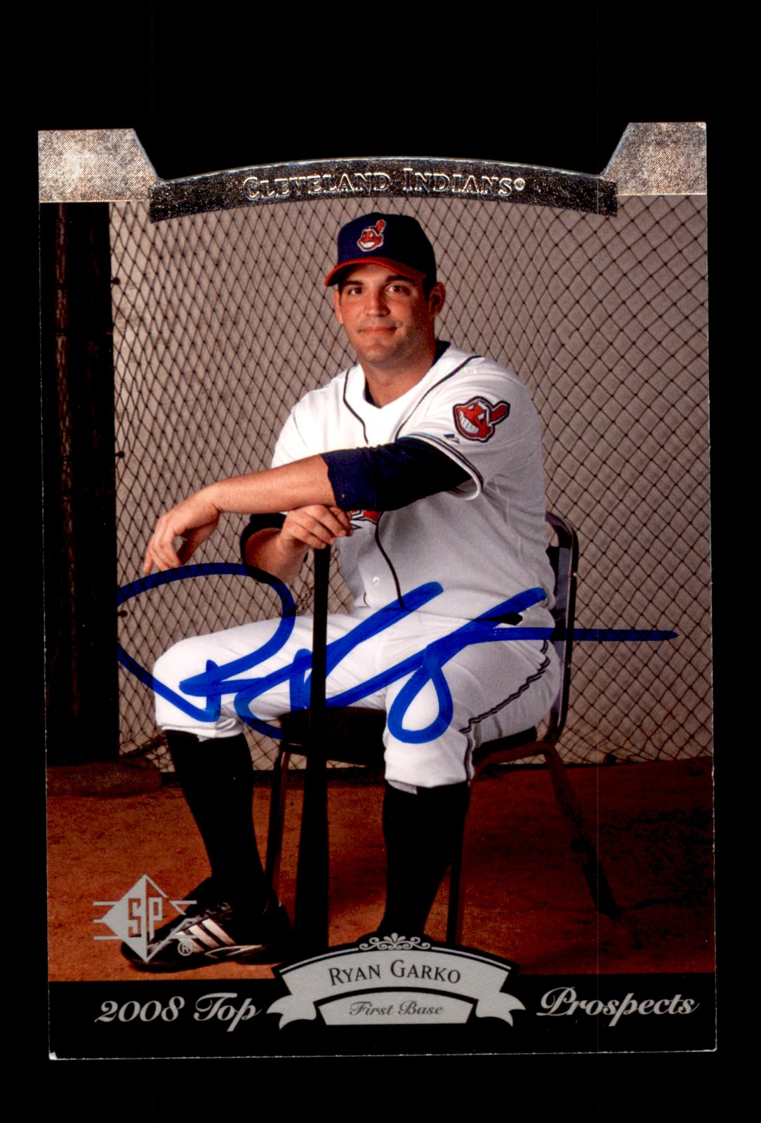 Signed Baseball Card Auto Ryan Garko 2008 Upper Deck Timeline #207 Indians