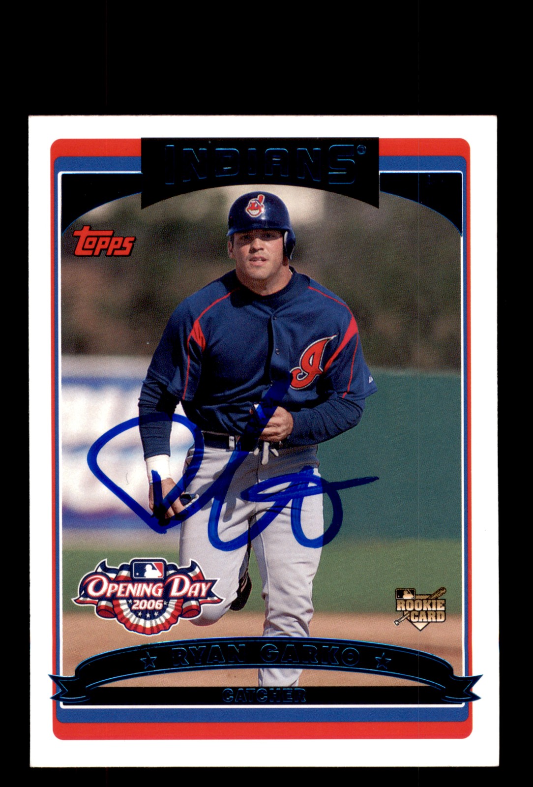 Signed Baseball Card Auto Ryan Garko 2006 Topps Opening Day #139 Indians