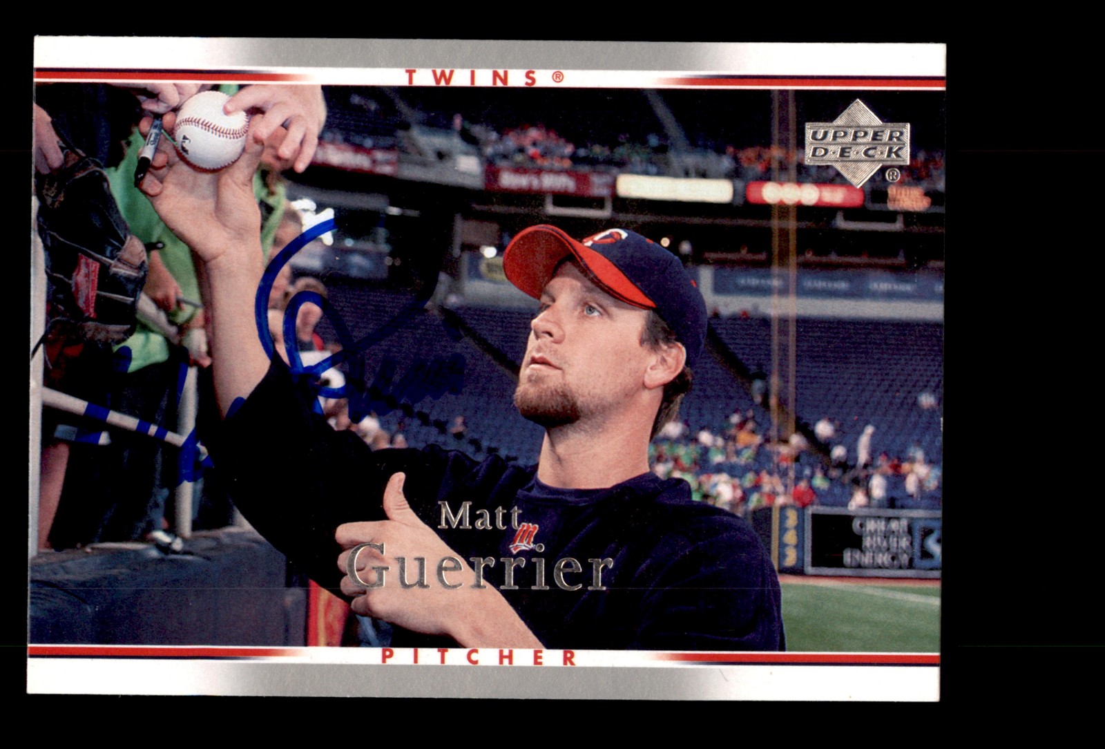 Signed Baseball Card Auto Matt Guerrier 2007 Upper Deck #803 Minnesota Twins