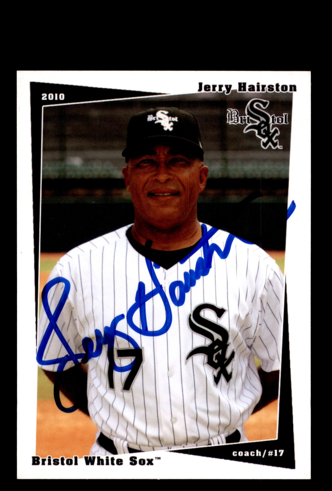 Signed Baseball Card Auto Jerry Hairston 2010 Grandstand Bristol White Sox