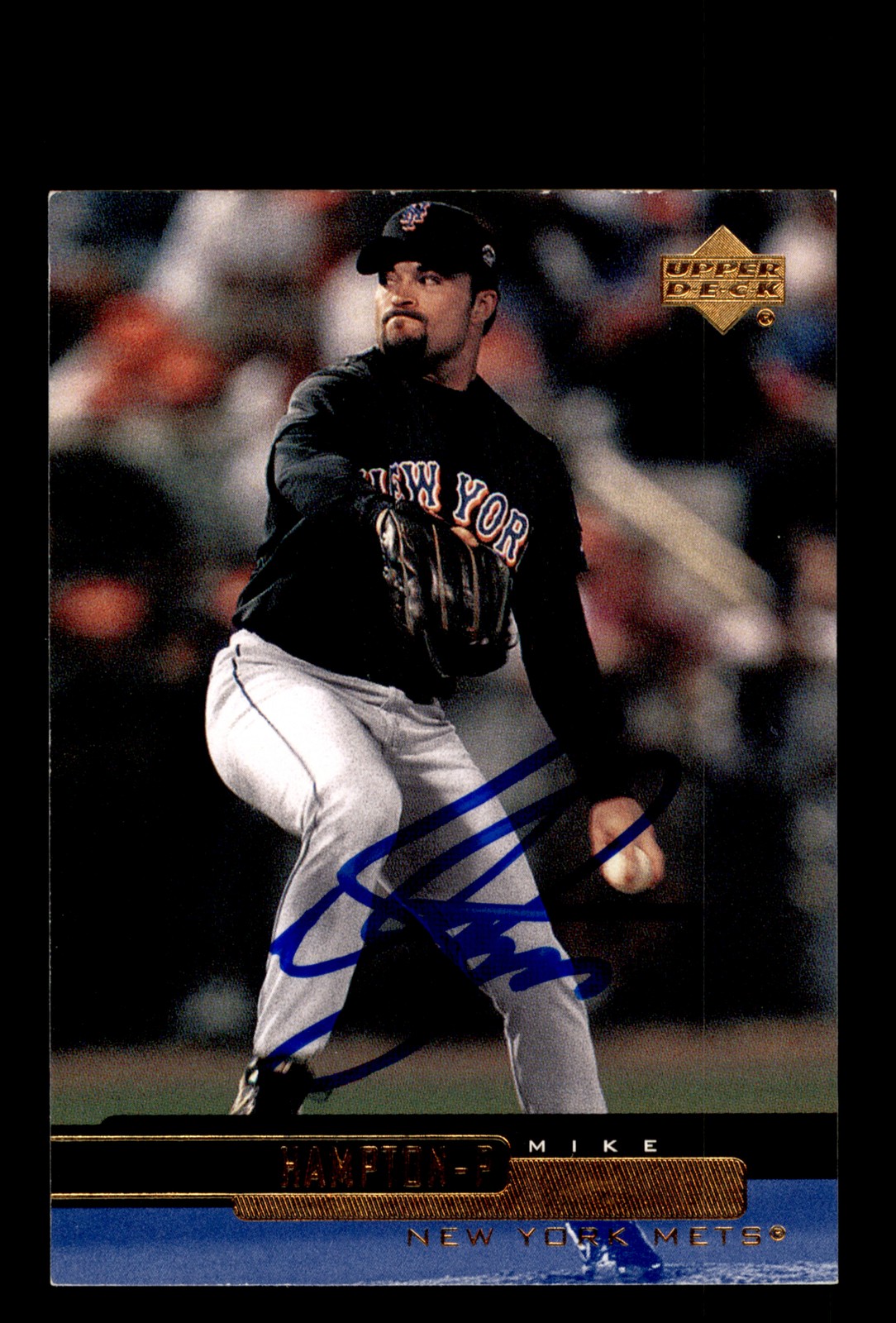 Signed Baseball Card Auto Mike Hampton 2000 Upper Deck #436 New York Mets