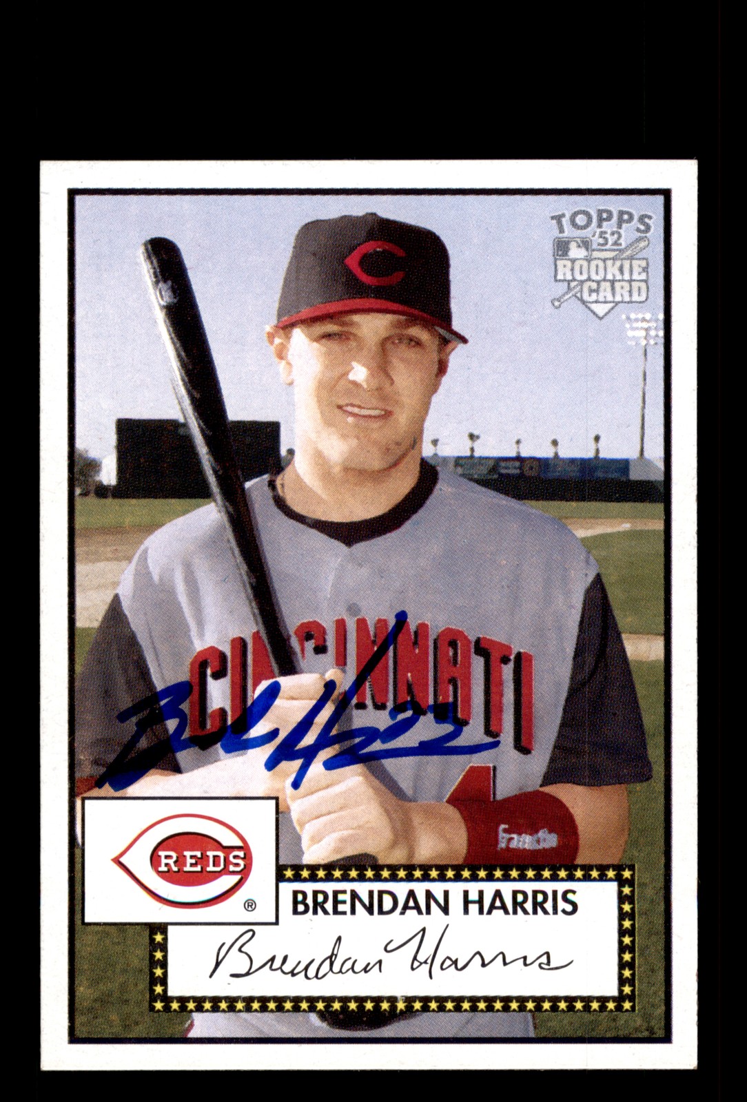 Signed Baseball Card Auto Brendan Harris 2006 Topps '52 Rookies #249 Reds