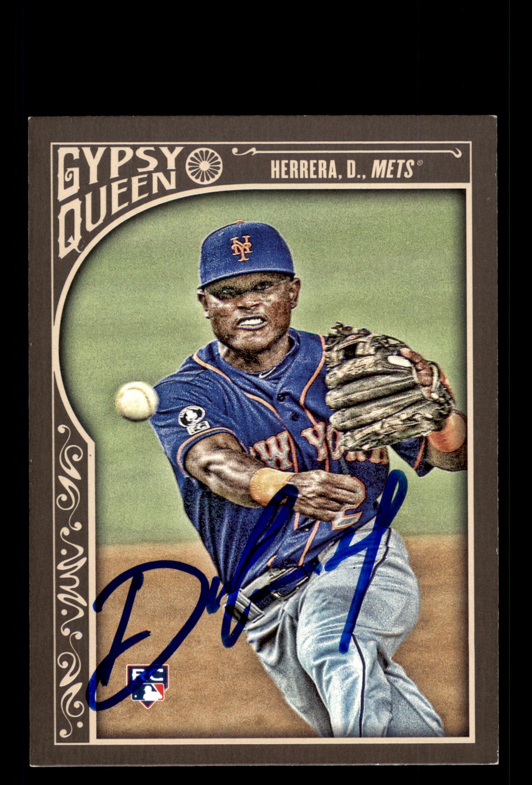 Signed Baseball Card Auto Dilson Herrera 2015 Topps Gypsy Queen #171 Mets