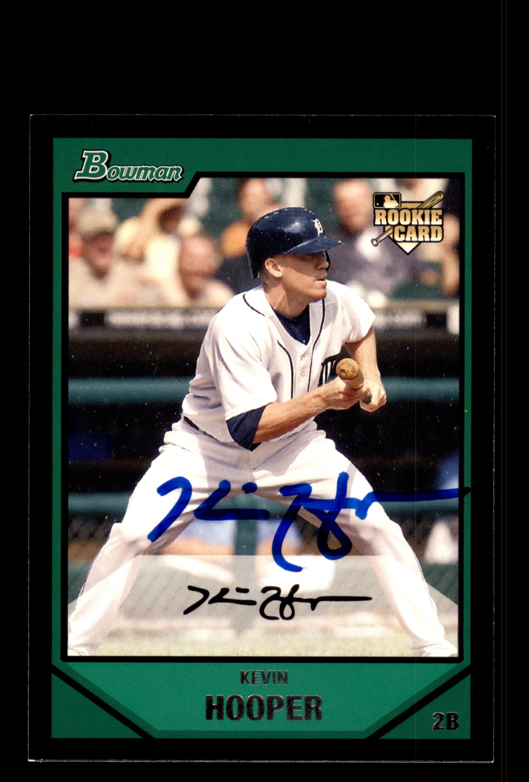 Signed Baseball Card Auto Kevin Hooper 2007 Bowman #216 Detroit Tigers
