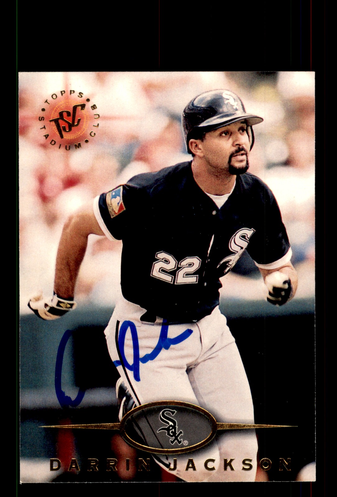 Signed Baseball Card Auto Darrin Jackson 1995 Stadium Club #71 Chicago White Sox