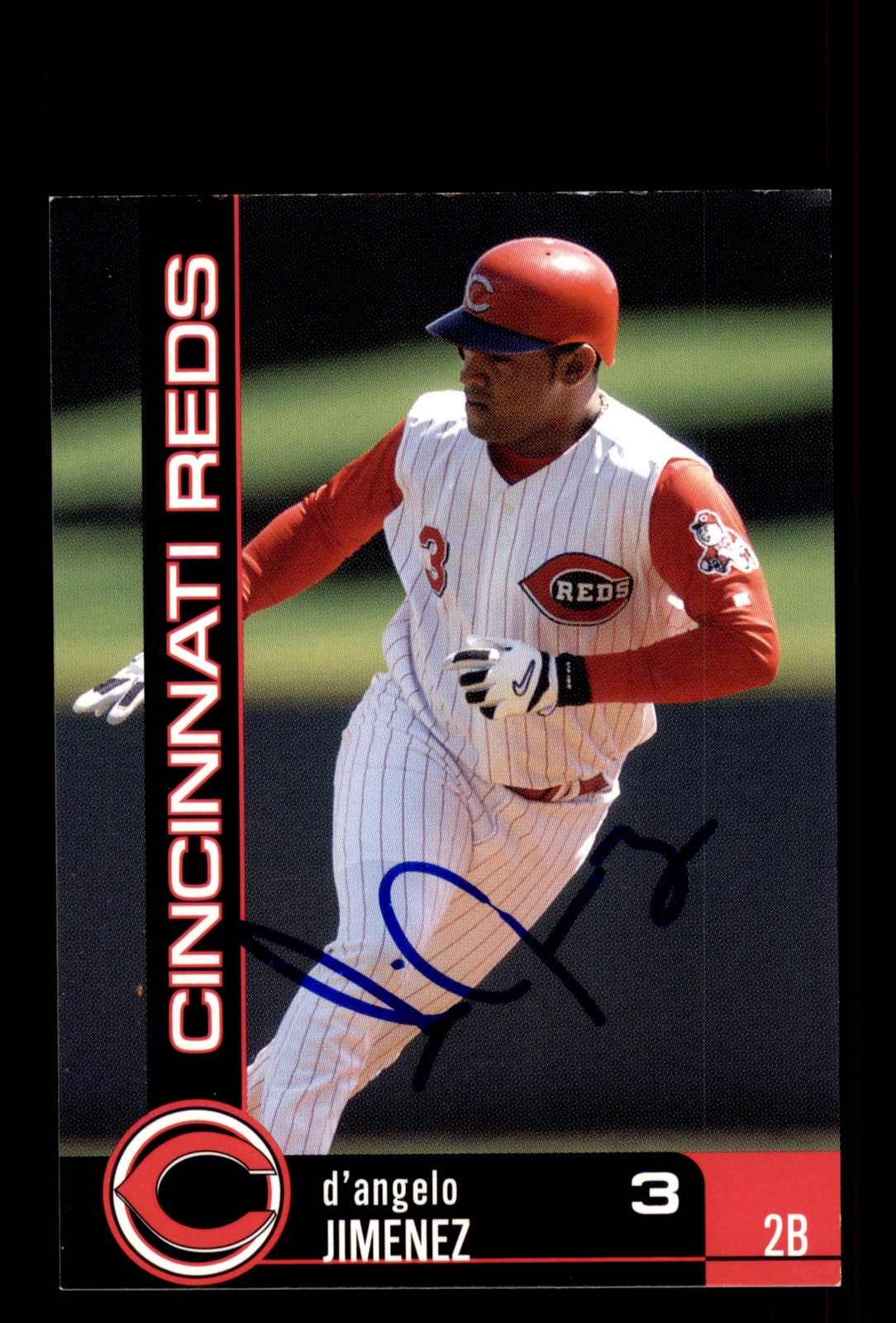 Signed Baseball Card Auto D'Angelo Jimenez 2004 Kahn's Cincinnati Reds