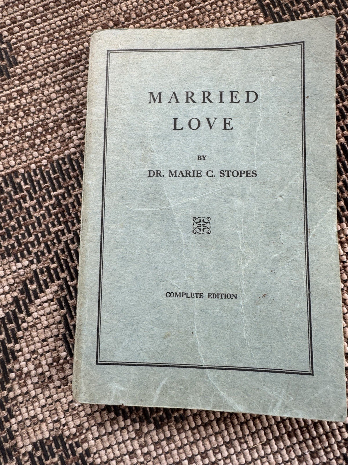 Married Love By Marie Carmichael Stopes 1931 Antique Book Vintage Paperback