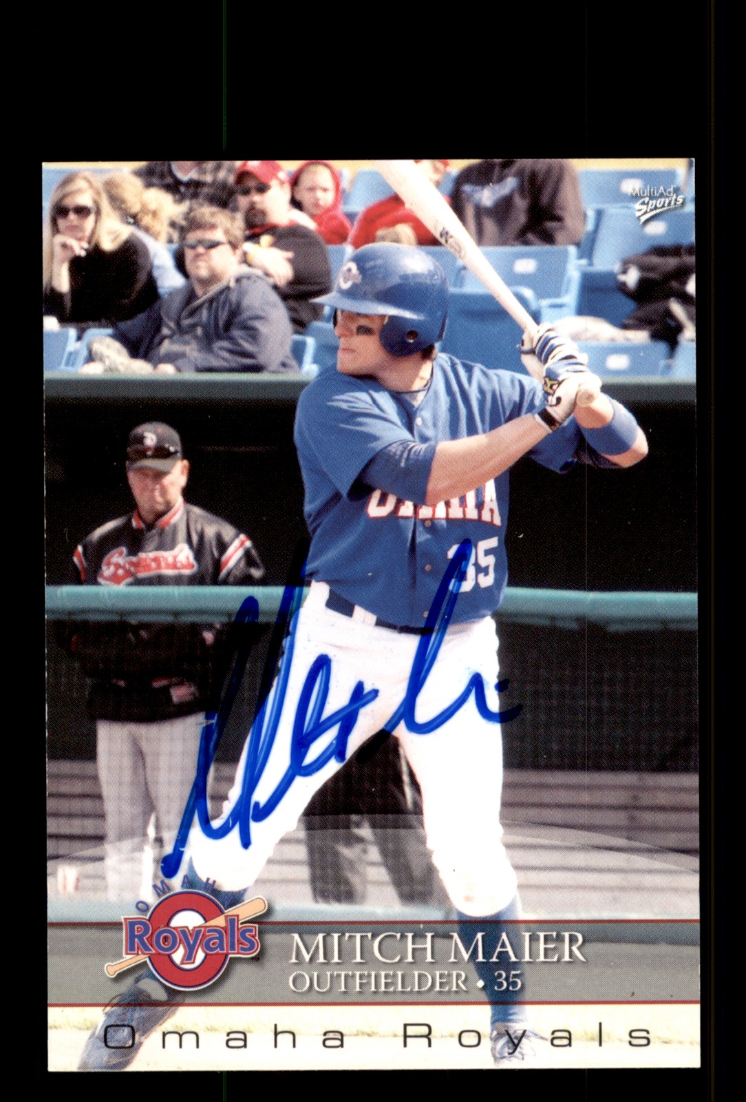 Signed Baseball Card Auto Mitch Maier 2008 MultiAd Omaha Royals