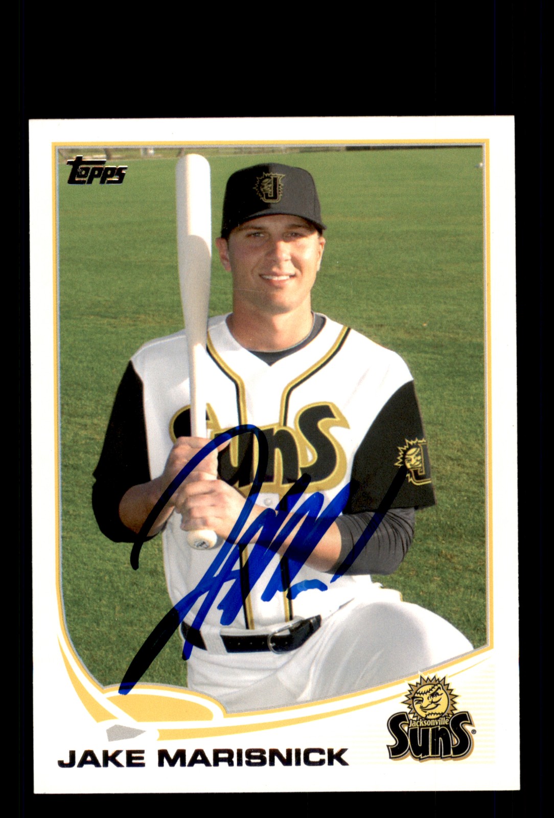 Signed Baseball Card Auto Jake Marisnick 2013 Topps Pro Debut #174 Suns